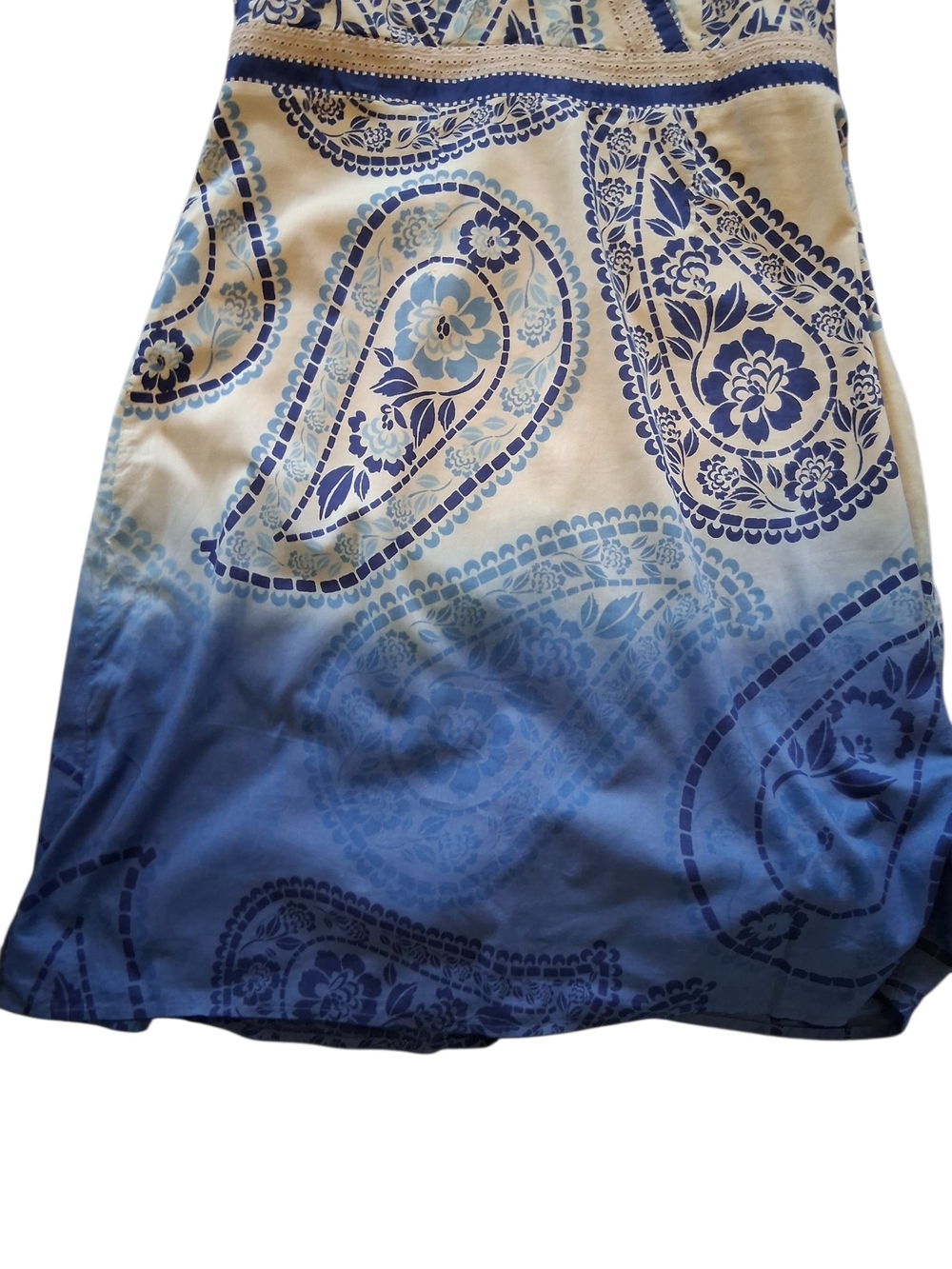 Style & Co. Blue and White Halter Midi Dress - Picture 5 of 9